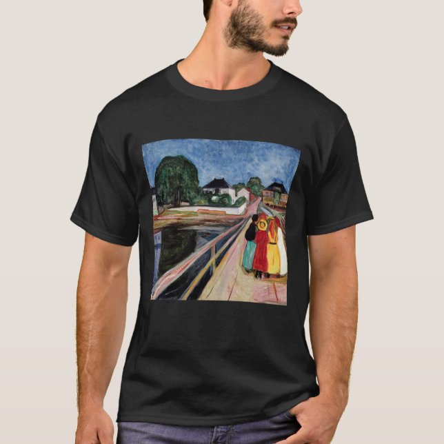 Camiseta Edvard Munch - Los Chicas en el puente de 1902 (Anverso)