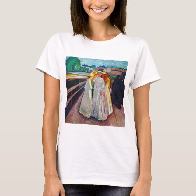 Camiseta Edvard Munch - Los Chicas en el puente de 1903 (Anverso)