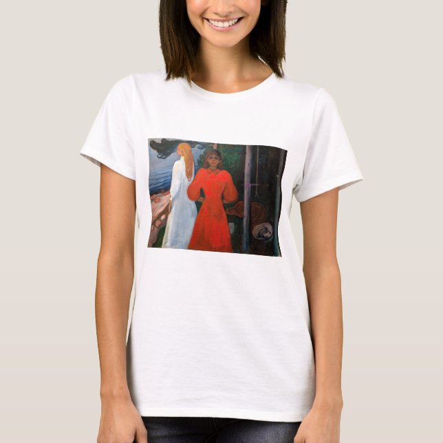 Camiseta Edvard Munch - Rojo y Blanco (Anverso)