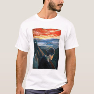 Camiseta Edvard Munch - Sick Mood at Sunset, desesperación 