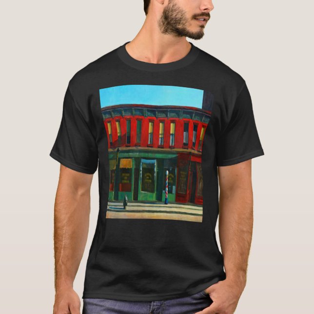 Camiseta Edward Hopper Domingo Temprano por la mañana 1930  (Anverso)