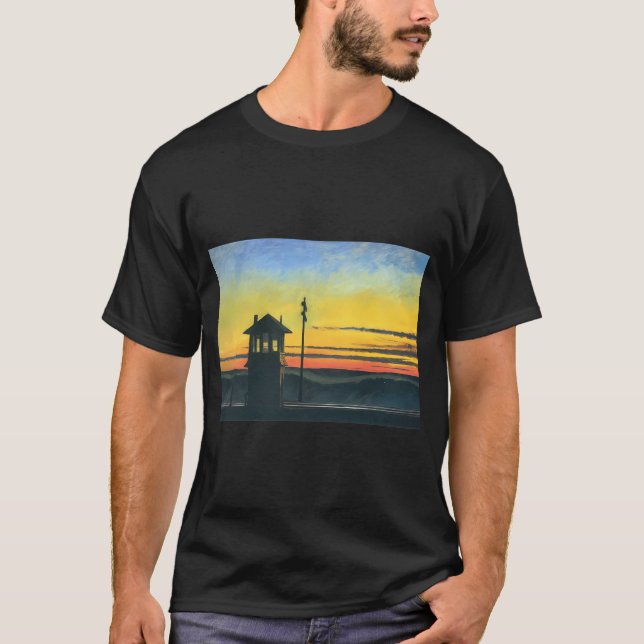 Camiseta Edward Hopper - Railroad Sunset (Anverso)