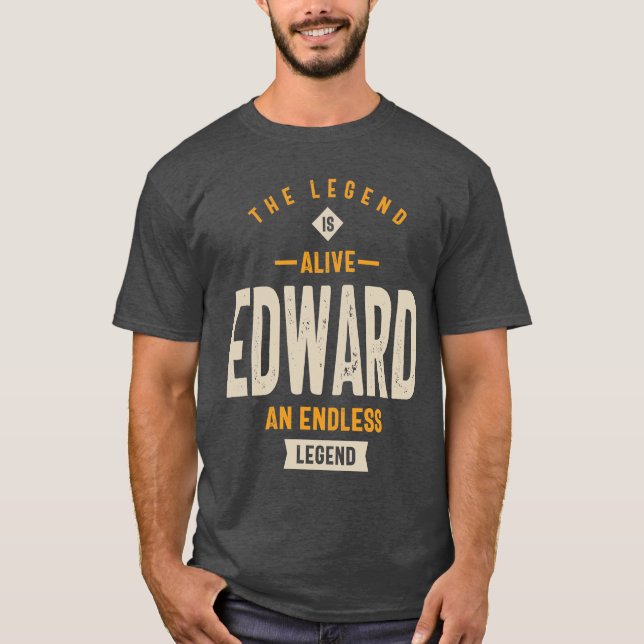 Camiseta Edward Nombre personalizado Regalo de cumpleaños (Anverso)