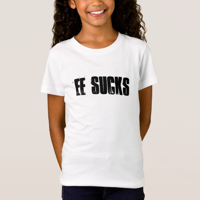 Camiseta EE chupa T cabido los chicas (Anverso)