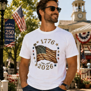 Camiseta EE. UU. 250 Aniversario Edición Antigua 1776–2026