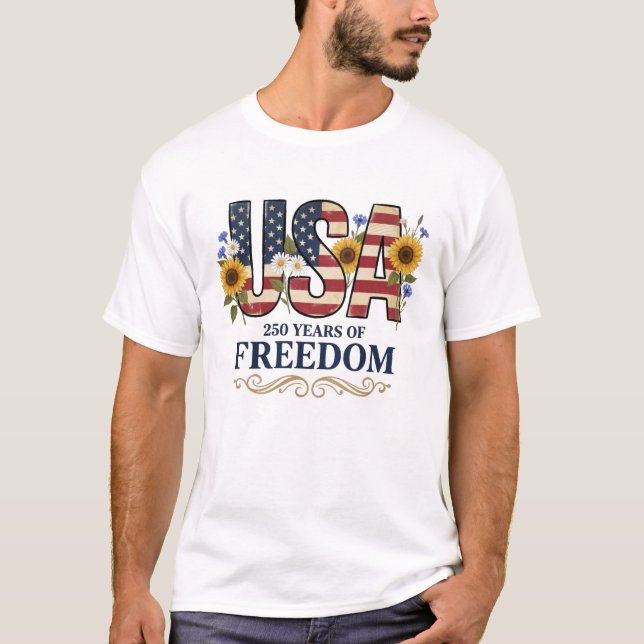 Camiseta EE. UU. 250 años 4 de julio (Anverso)