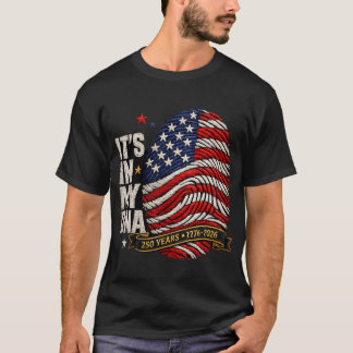 Camiseta EE. UU. 250 años Está en mi ADN Huella digital ame