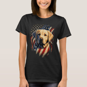 Camiseta Ee.Uu. 4 De Julio El Patriótico Americano Labrador