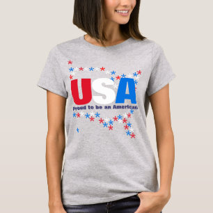 Camiseta EE.UU. 50 estrellas azul rojo blanco