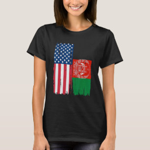 Camiseta EE.UU. Afganistán Bandera semiamericana Roots