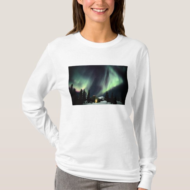 Camiseta EE. UU., Alaska, Chena Hot Springs. Aurora (Anverso)