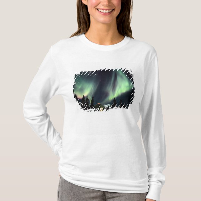 Camiseta EE. UU., Alaska, Chena Hot Springs. Aurora (Anverso)