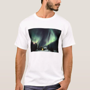 Camiseta EE. UU., Alaska, Chena Hot Springs. Aurora