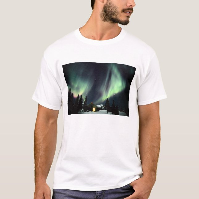 Camiseta EE. UU., Alaska, Chena Hot Springs. Aurora (Anverso)