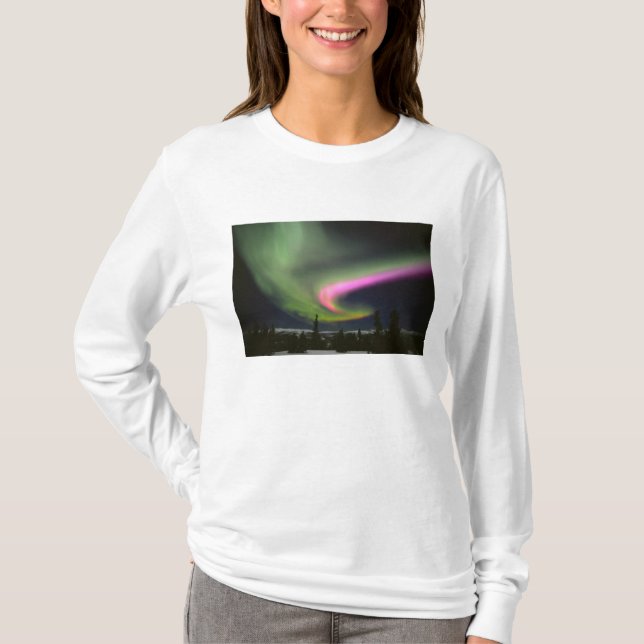 Camiseta EE. UU., Alaska, Chena Hot Springs. Aurora 2 (Anverso)