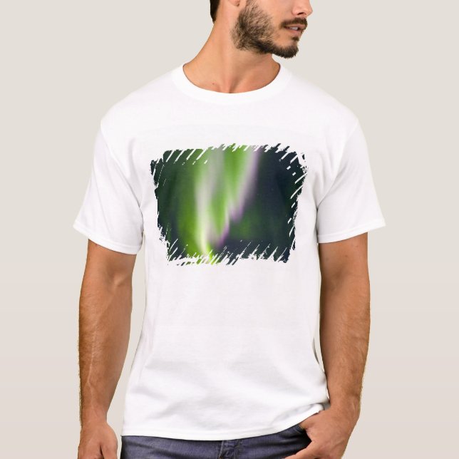 Camiseta EE. UU., Alaska, Chena Hot Springs. Aurora boreal (Anverso)