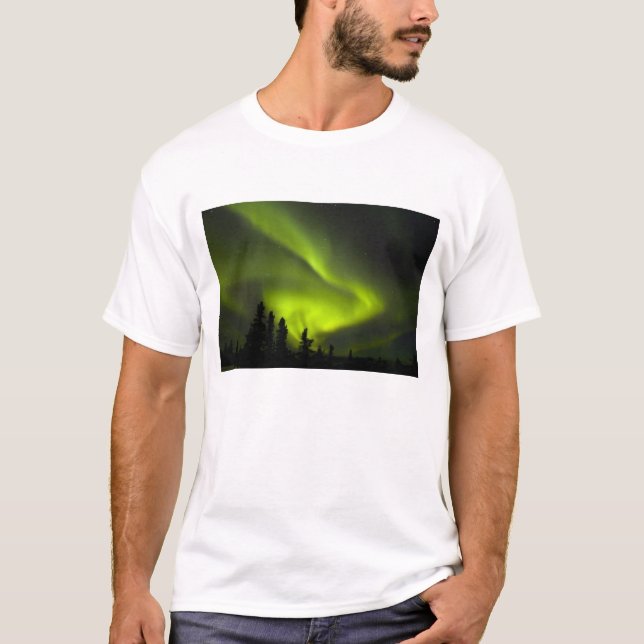 Camiseta EE. UU., Alaska, Chena Hot Springs. Aurora Boreal  (Anverso)