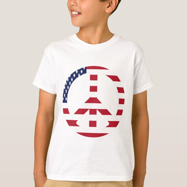 Camiseta EE.UU., amor, unidad, paz_ (Anverso)