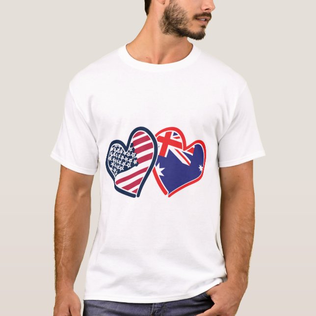 Camiseta EE. UU. Australia Amor (Anverso)