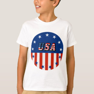 Camiseta EE. UU. - Bandera estadounidense y estrellas en cí