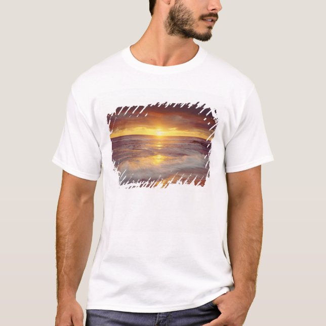 Camiseta EE.UU., California, San Diego. Playa Sunset Cliffs (Anverso)