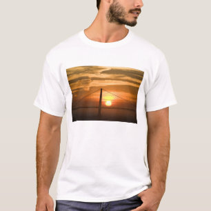 Camiseta EE. UU. California. San Francisco. Puesta de sol