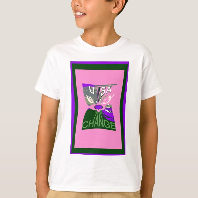 Camiseta EE.UU. cambiar la imagen de arte (Anverso)