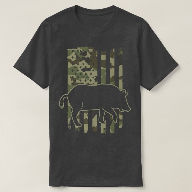 Camiseta EE.UU. Caza de jabalíes EE.UU. (Diseño del anverso)