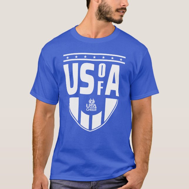 Camiseta EE.UU. Cheque Royal Blue US de A Fan Tee (Anverso)