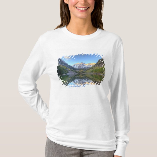 Camiseta EE.UU., Colorado, Maroon Bells-SnowMass (Anverso)