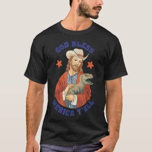 Camiseta EE.UU. deja que Dios bendiga a Merica y Jesús, vac