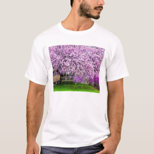 Camiseta EE. UU., Delaware, Wilmington. Banco de madera baj