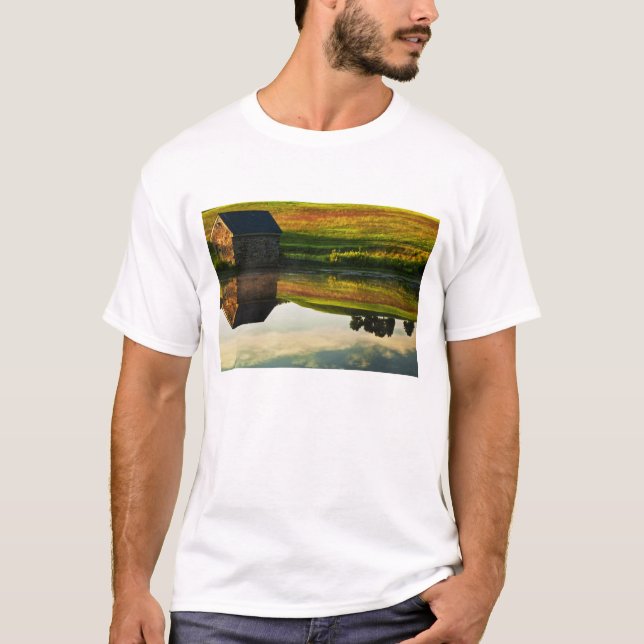 Camiseta EE. UU., Delaware, Wilmington. Granero de piedra e (Anverso)