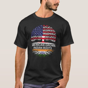 Camiseta EE.UU. e India marcan raíces indias cultivadas en 