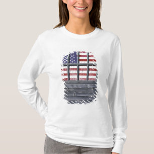 Camiseta EE. UU., EE. UU., Maine, isla Georgetown. Bandera 