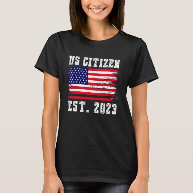 Camiseta EE.UU. EST. 2023 Orgulloso inmigrante norteamerica (Anverso)
