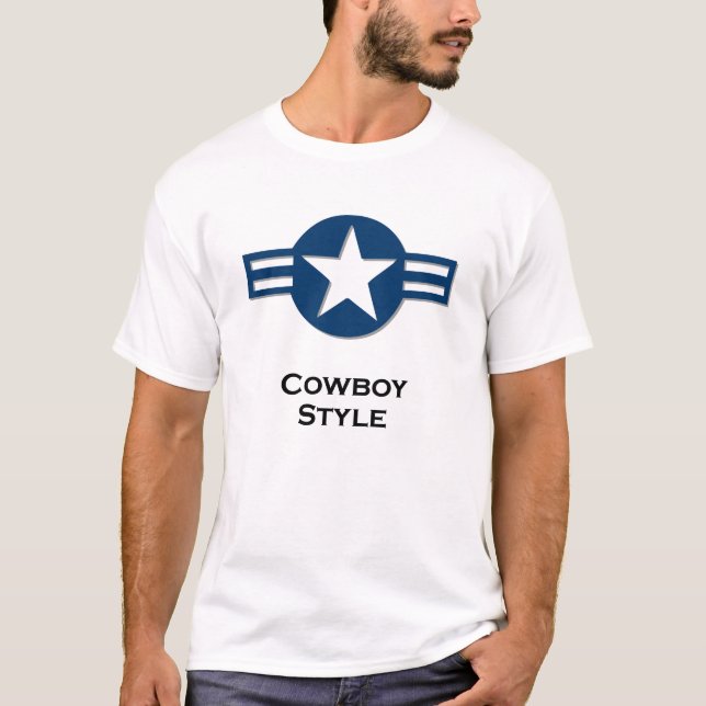Camiseta EE.UU. Estilo de vaca azul (Anverso)