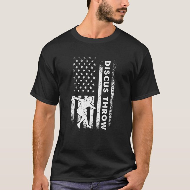 Camiseta Ee. Uu. Flag Patriotic American Discus Thrower (Anverso)