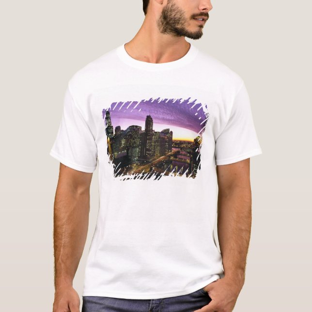 Camiseta EE.UU., IL, Chicago. Esquina y río de Chicago (Anverso)