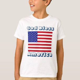 Camiseta EE.UU. Kids T-shirt-dios bendice a estados unidos