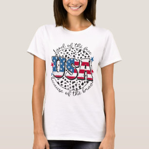 Camiseta EE. UU. La Tierra de los Libres Debido a los Valie