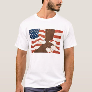 Camiseta EE. UU., Luisiana, Port Allen. Mural patriótico