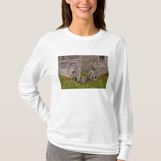 Camiseta EE. UU., Main. Ruedas de vagón (Anverso)