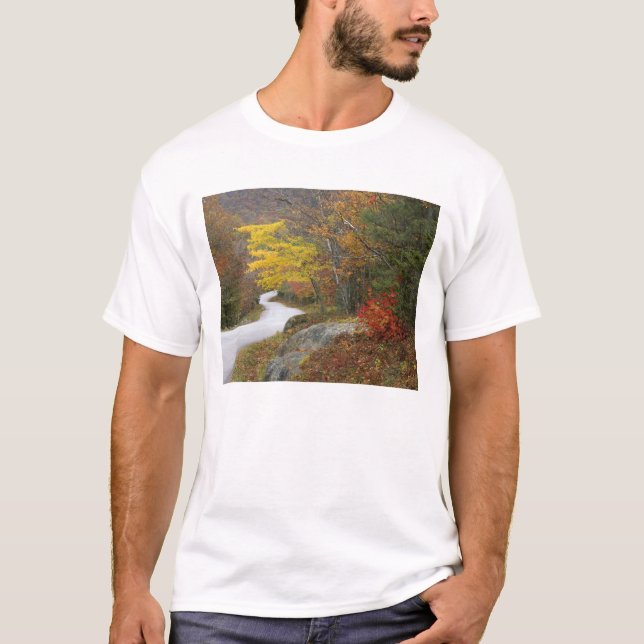 Camiseta EE.UU., Maine, Camden. Carretera que atraviesa Cam (Anverso)