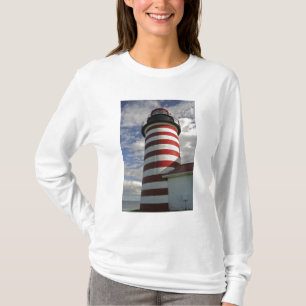 Camiseta EE. UU., Maine, Lubec. Faro de West Quoddy Head