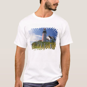 Camiseta EE. UU., Maine, Lubec. Faro de West Quoddy Head