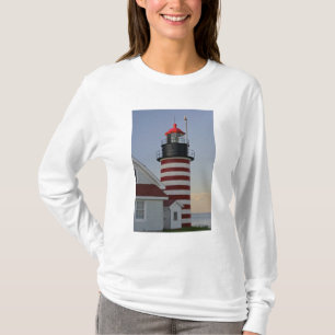 Camiseta EE. UU., Maine, Lubec. Faro de West Quoddy Head,
