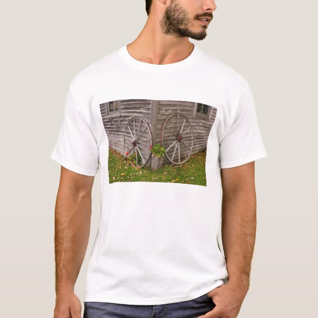 Camiseta EE. UU., Maine. Ruedas de vagón (Anverso)