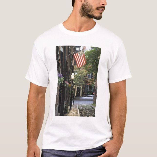 Camiseta EE. UU., Massachusetts, Boston, Beacon Hill. (Anverso)