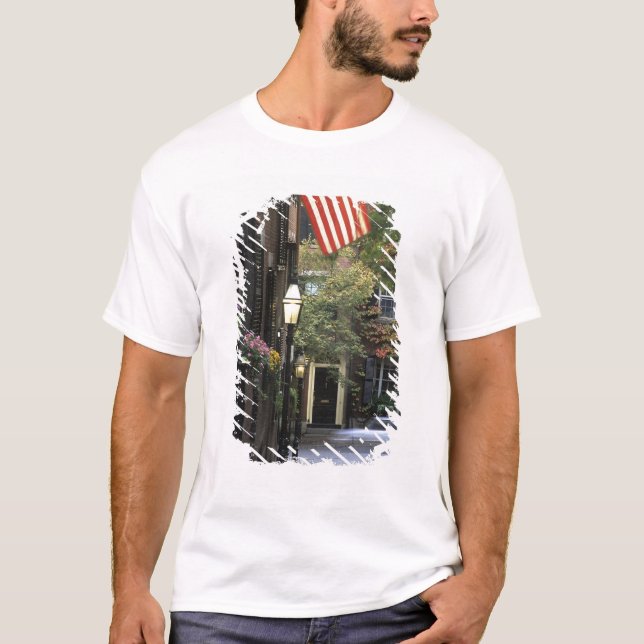 Camiseta EE. UU., Massachusetts, Boston, Beacon Hill. (Anverso)